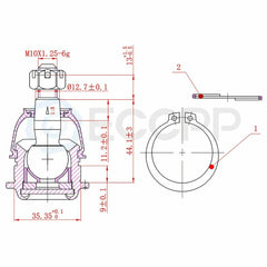 4pcs Front Upper & Lower Ball Joints Kit For 2003-2008 Honda Accord & Acura TSX 6B93BC-57 [3]