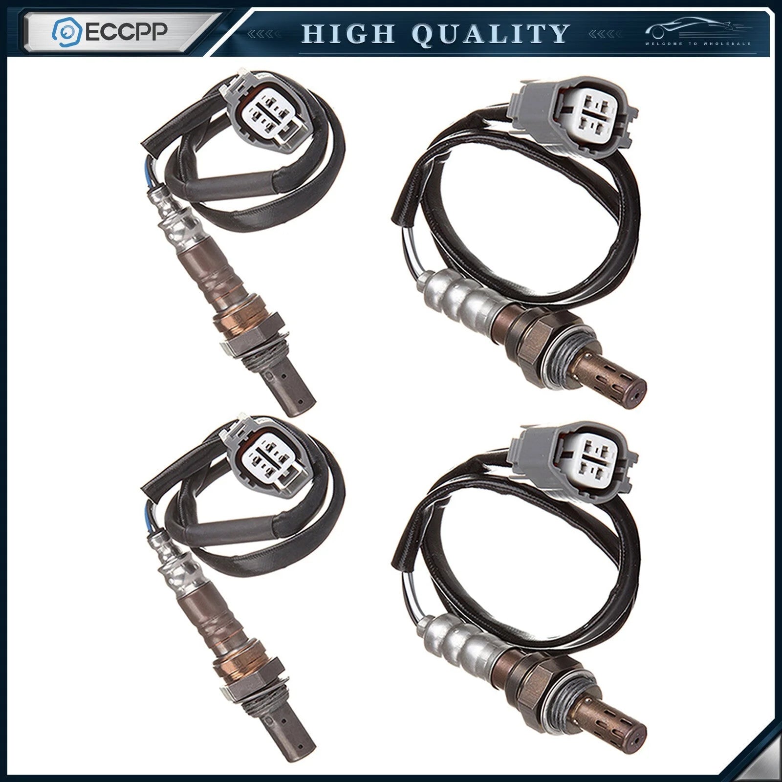 4pcs Front & Rear Air Fuel Ratio Oxygen Sensor For 2005 Jaguar Super V8 4.2L 6B93BC-57 [1]