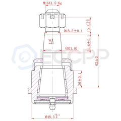 4pcs Suspension Upper Lower Ball Joint For 2000 -2002 Dodge Ram 2500 3500 Truck KOEEP [2]