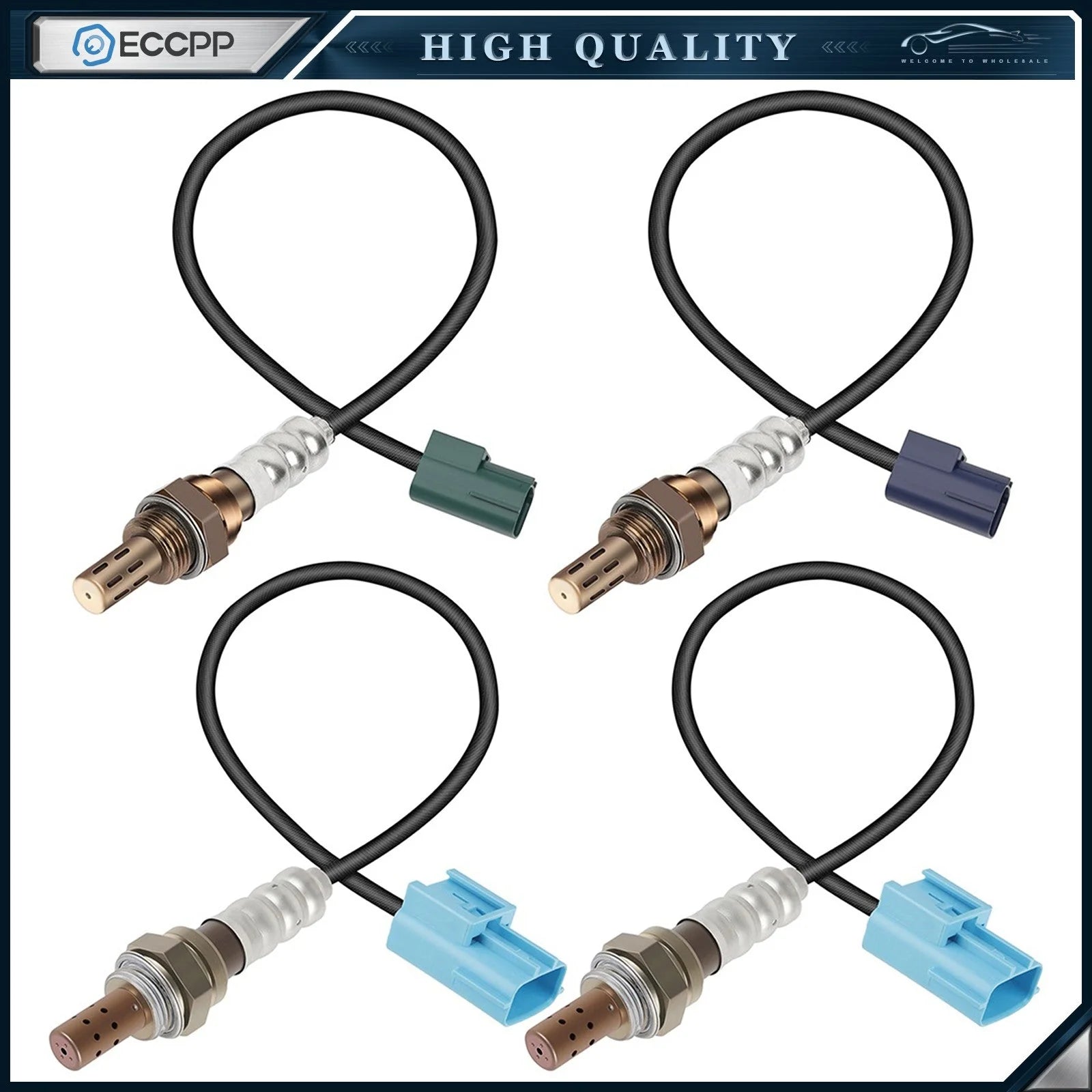 4pcs Upstream & Downstream 02 O2 Oxygen Sensor for 2002-2003 Nissan Maxima 3.5L KOEEP [1]