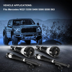 4xFront + Rear Air Suspension Shock Fits Mercedes W221 S350 S400 S500 S550 S63 KOEEP [4]