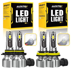 4x 9005 H11 LED Headlight Kit Combo Bulbs 6500K High Low Super White Bright EOA 6B93BC-57 [1]