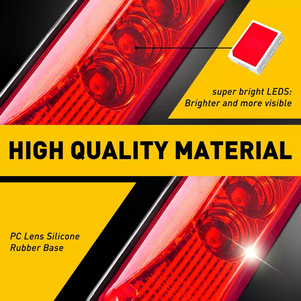 4x Amber LED Side Marker Lights RV Truck Trailer Clearance Light Waterproof EOA 6B93BC-57 [11]