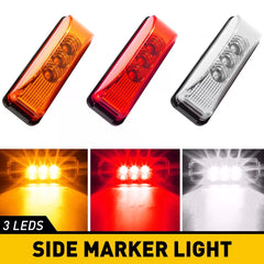 4x Amber LED Side Marker Lights RV Truck Trailer Clearance Light Waterproof EOA 6B93BC-57 [1]
