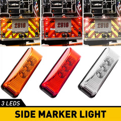 4x Amber LED Side Marker Lights RV Truck Trailer Clearance Light Waterproof EOA 6B93BC-57 [2]