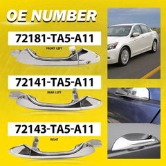 4x Exterior Outside Door Handle Front Rear Left Right For 2008-2012 Honda Accord 6B93BC-57 [3]