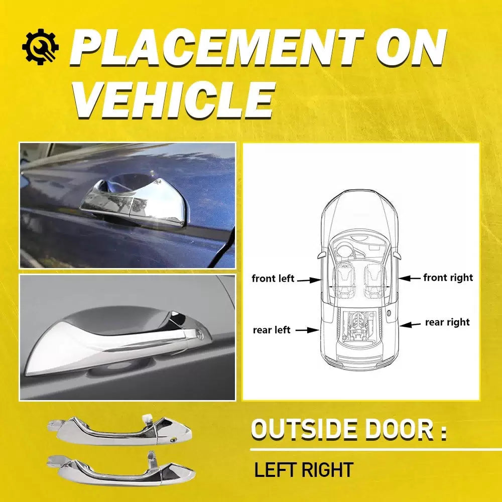 4x Exterior Outside Door Handle Front Rear Left Right For 2008-2012 Honda Accord 6B93BC-57 [7]