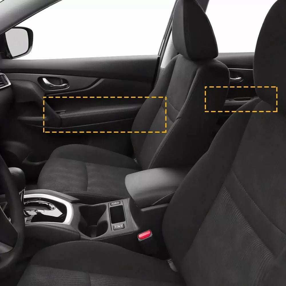 4x Fit Nissan Rogue 2014-20 Microfiber Leather Armrest Door Panel Cover Black EA 6B93BC-57 [10]