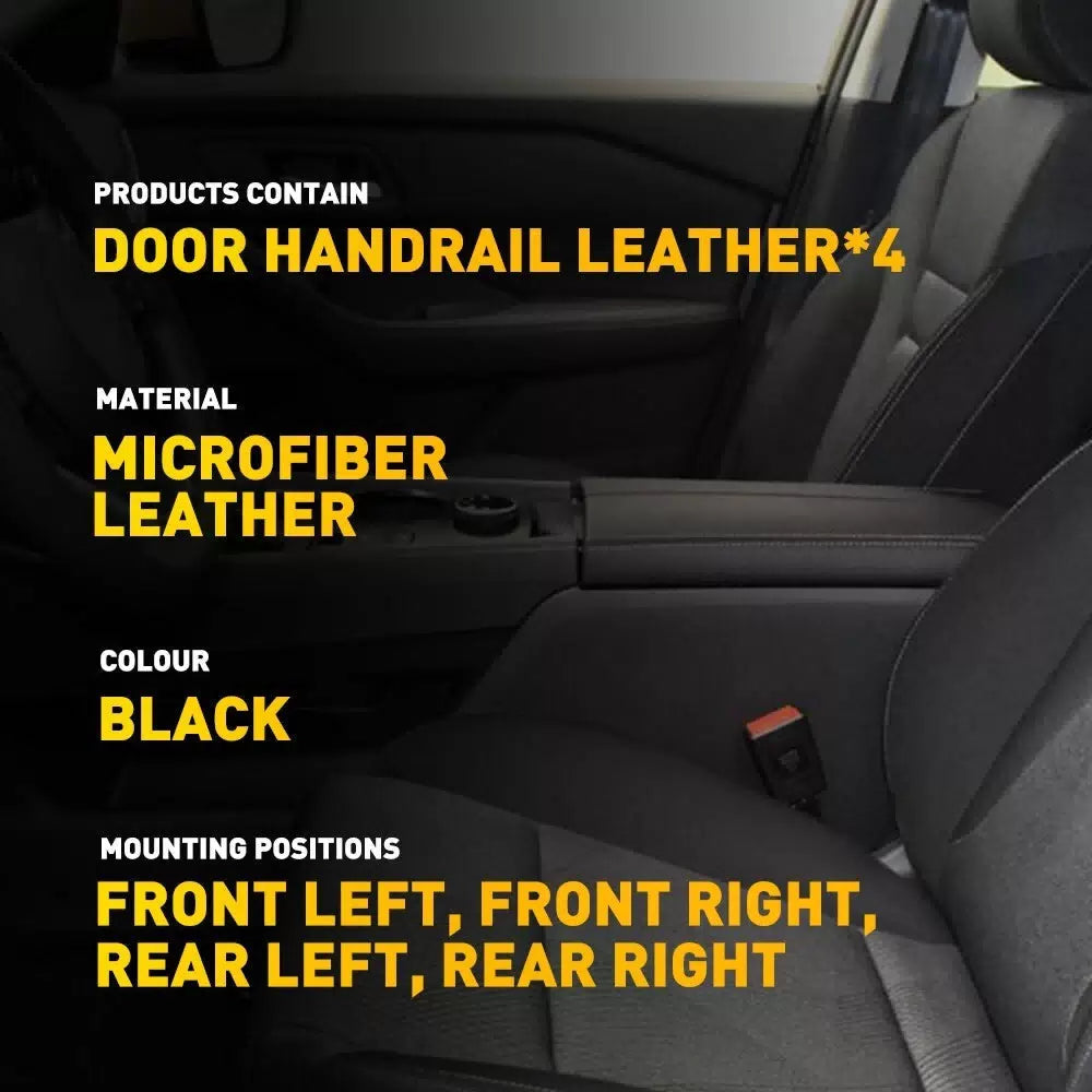 4x Fit Nissan Rogue 2014-20 Microfiber Leather Armrest Door Panel Cover Black EA 6B93BC-57 [3]