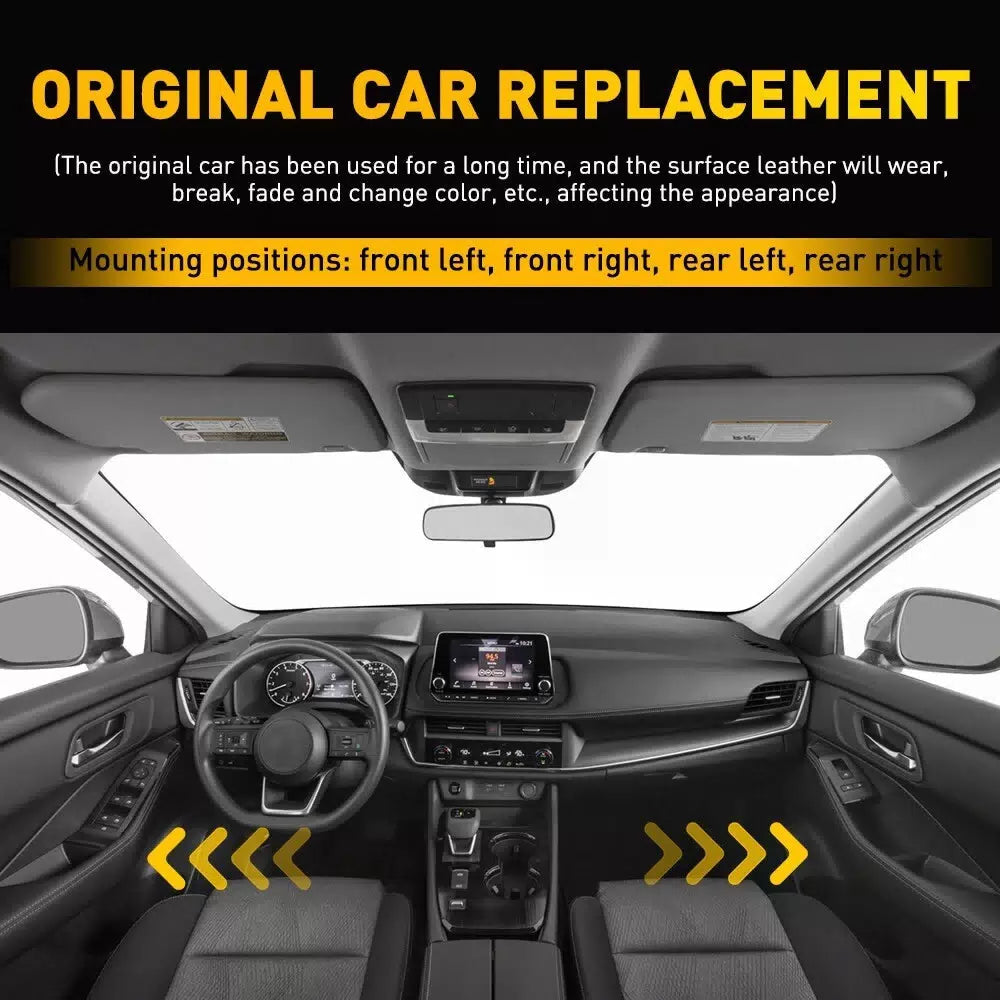 4x Fit Nissan Rogue 2014-20 Microfiber Leather Armrest Door Panel Cover Black EA 6B93BC-57 [7]