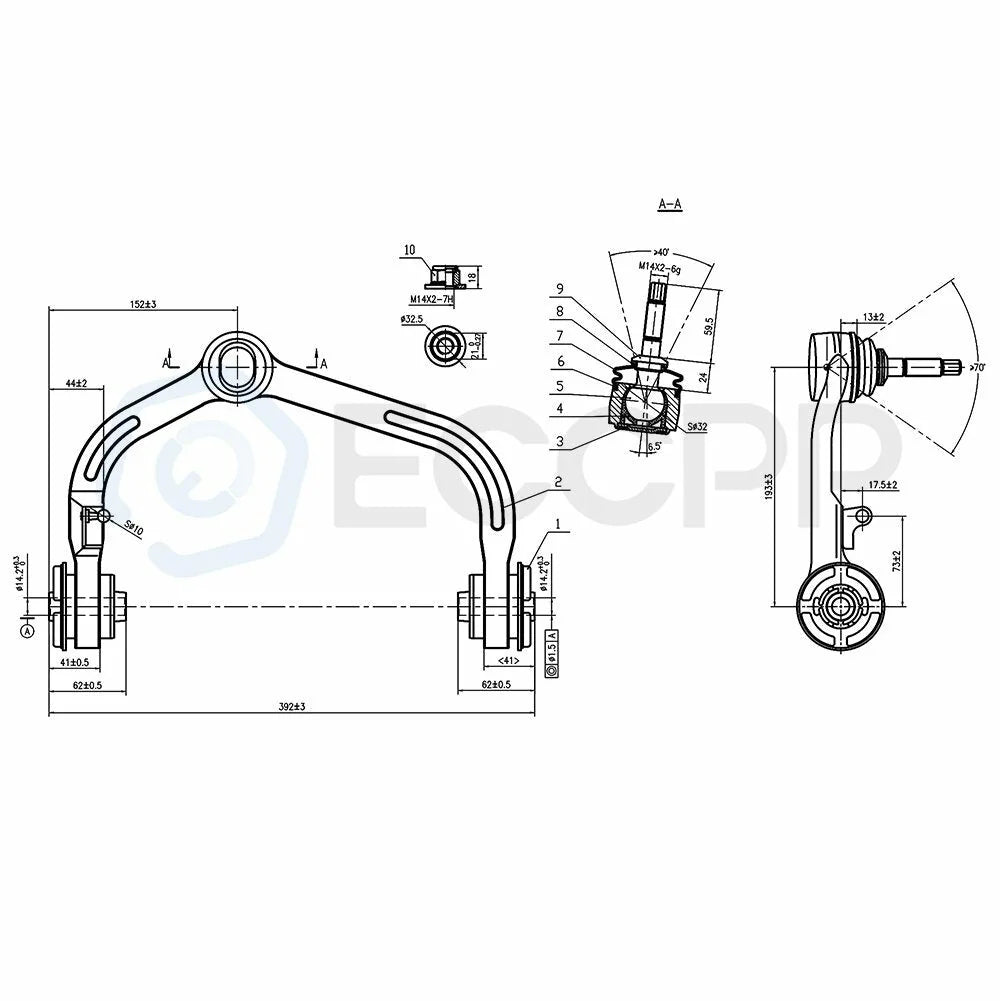 4x Fits 2003-05 2006 Ford Expedition Front Upper Control Arms Lower Ball Joints KOEEP [2]