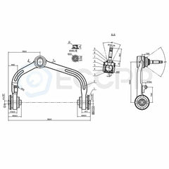 4x Fits 2003-05 2006 Ford Expedition Front Upper Control Arms Lower Ball Joints KOEEP [2]