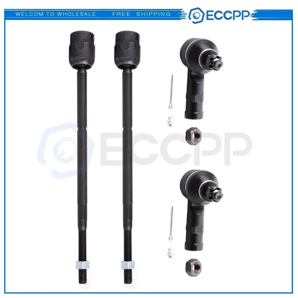 4x Front Inner Outer Tie Rod End Links For 1991 92 93 94 95 96-02 03 Ford Escort KOEEP [1]