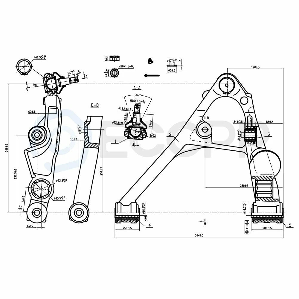 4x Front Upper Lower Control Arm Ball Joint For Chevy Silverado Sierra 1500 6Lug KOEEP [2]