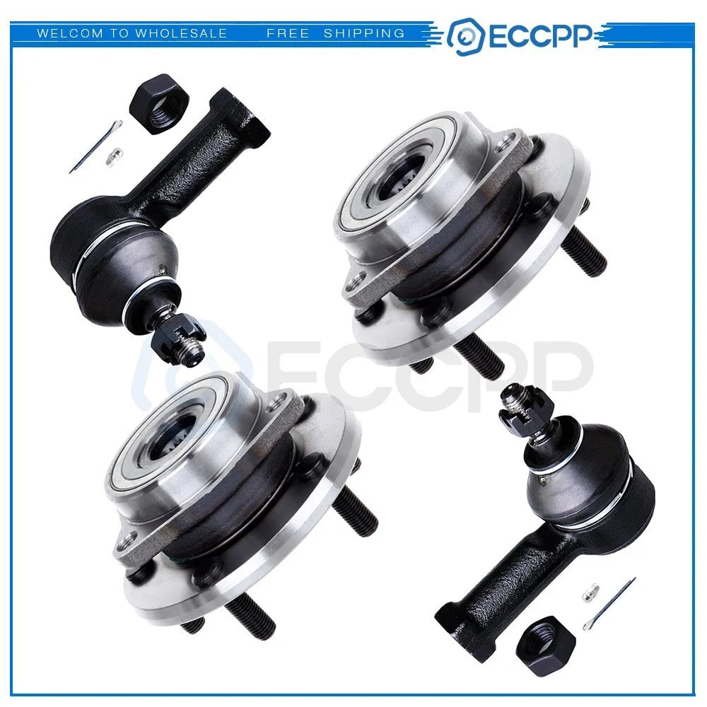 4x Front Wheel Hub and Bearing Assembly Outer Tie Rod for 95-98 EAGLE TALON KOEEP [1]