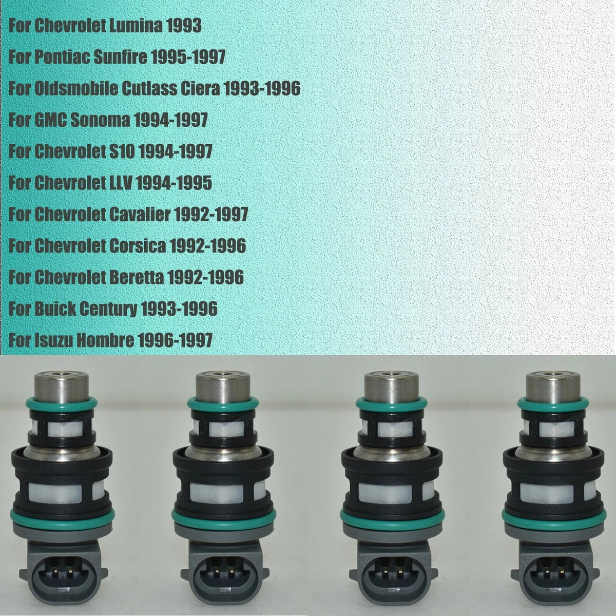 4x Fuel Injectors For 92-1997 Chevy GMC Isuzu Buick Pontica Oldsmobile 17113197 6B93BC-57 [1]