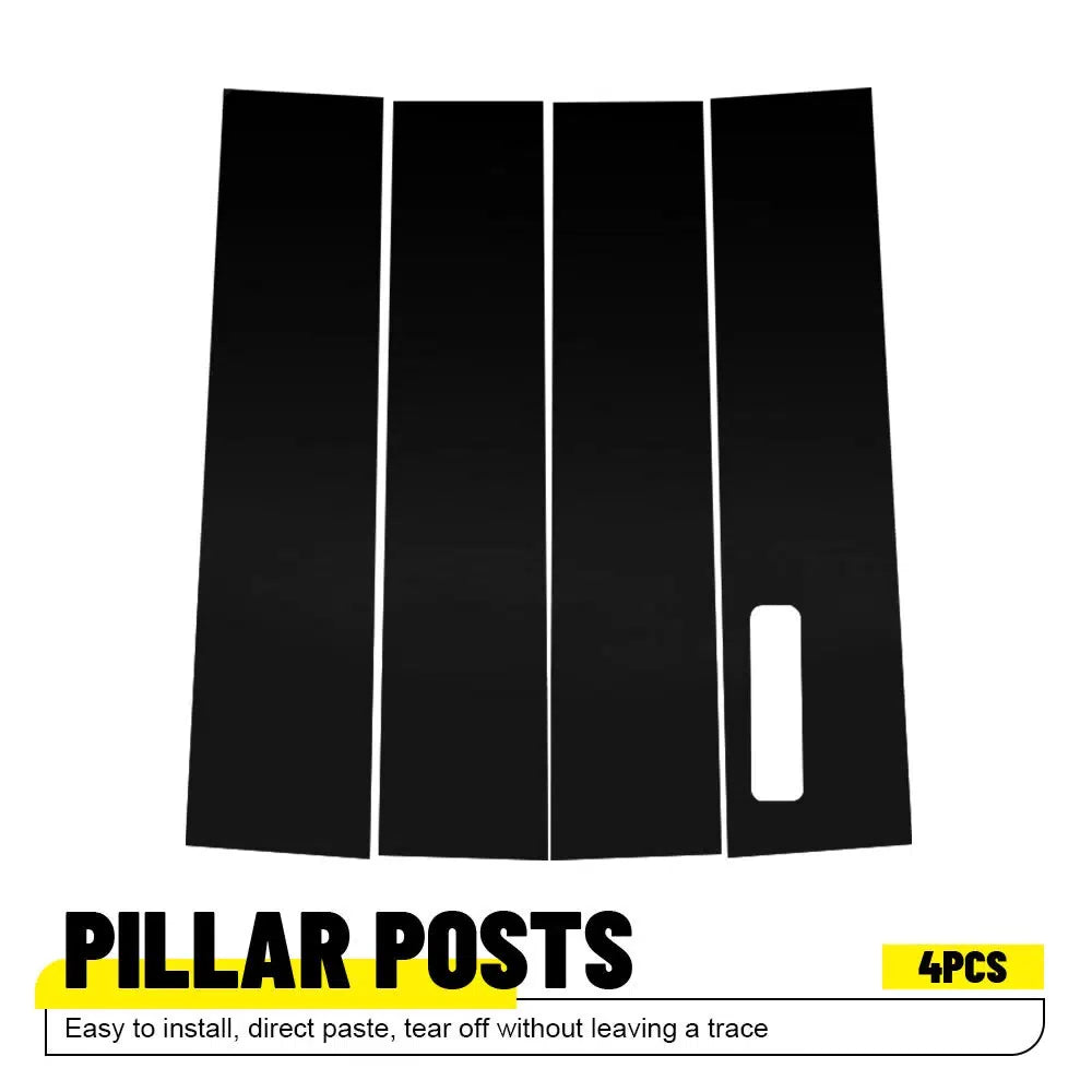 4x Gloss Black Car Door Trim B Pillar Posts Covers For Ford F150 F-150 2015-2021 6B93BC-57 [1]