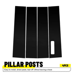 4x Gloss Black Car Door Trim B Pillar Posts Covers For Ford F150 F-150 2015-2021 6B93BC-57 [1]
