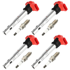 4x Ignition Coils & Spark Plugs for Audi A4 A6 A7 A8 Quattro Q5 Q6 Q7 V8 4.2L 6B93BC-57 [3]