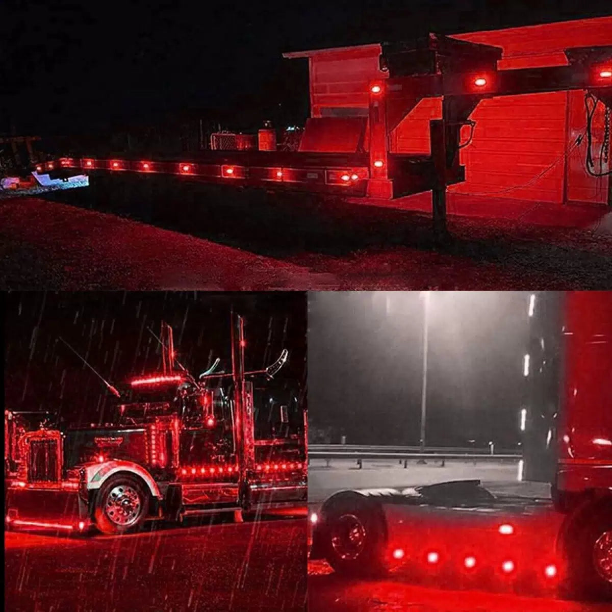 4x Red LED Side Marker Lights RV Truck Trailer Clearance Light Lamp Waterproof A 6B93BC-57 [11]
