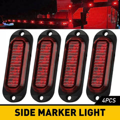 4x Red LED Side Marker Lights RV Truck Trailer Clearance Light Lamp Waterproof A 6B93BC-57 [1]