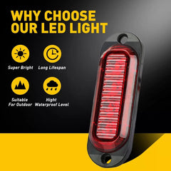 4x Red LED Side Marker Lights RV Truck Trailer Clearance Light Lamp Waterproof A 6B93BC-57 [3]