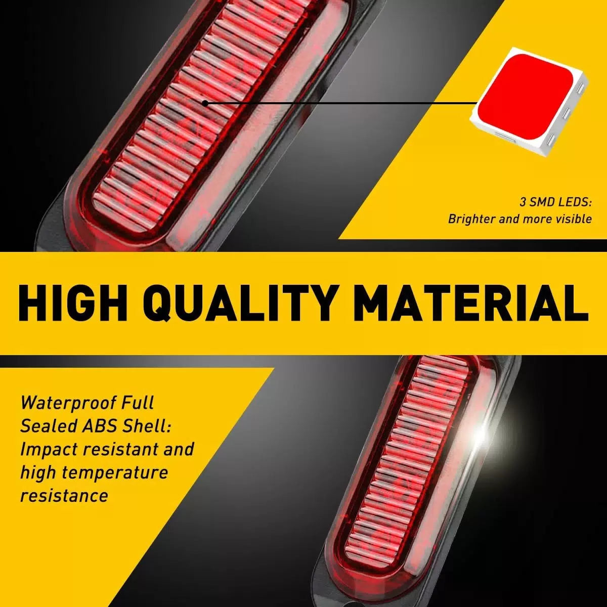 4x Red LED Side Marker Lights RV Truck Trailer Clearance Light Lamp Waterproof A 6B93BC-57 [4]