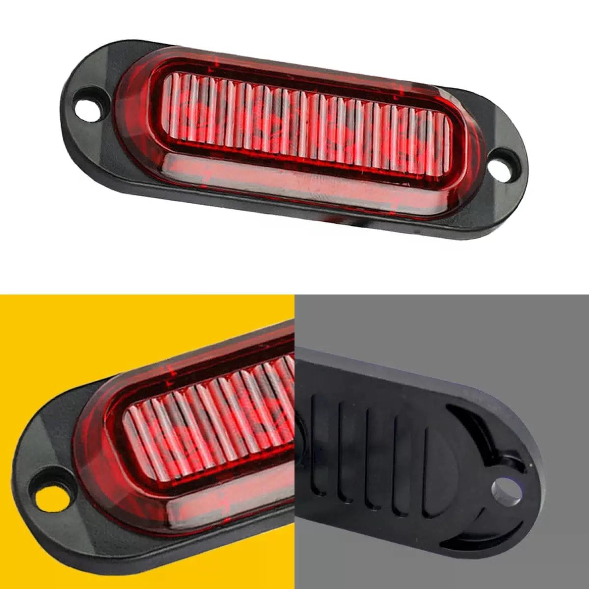 4x Red LED Side Marker Lights RV Truck Trailer Clearance Light Lamp Waterproof A 6B93BC-57 [6]