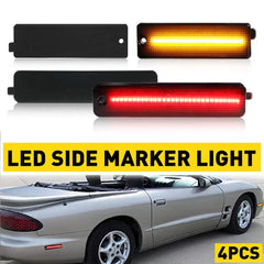 4x Smoke LED Front Rear Side Marker Lights For 98-02 Pontiac Trans Am Firebird A 6B93BC-57 [1]