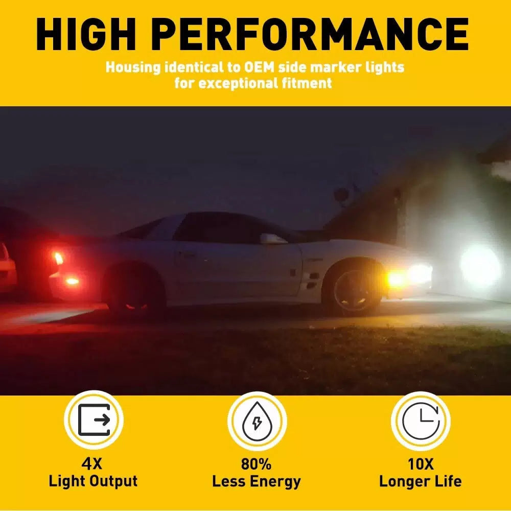 4x Smoke LED Front Rear Side Marker Lights For 98-02 Pontiac Trans Am Firebird A 6B93BC-57 [3]