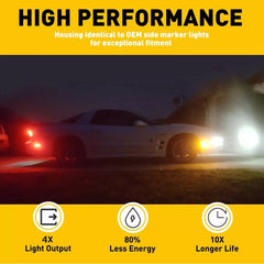 4x Smoke LED Front Rear Side Marker Lights For 98-02 Pontiac Trans Am Firebird A 6B93BC-57 [3]