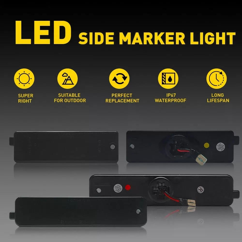 4x Smoke LED Front Rear Side Marker Lights For 98-02 Pontiac Trans Am Firebird A 6B93BC-57 [8]