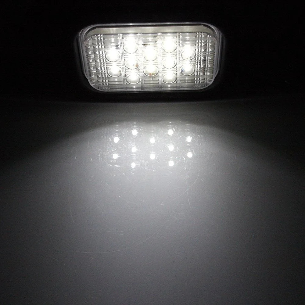 4x White Submersible 6" Rectangle Stop Turn Tail Light Flush Mount&4xSide Marker KOEEP [3]