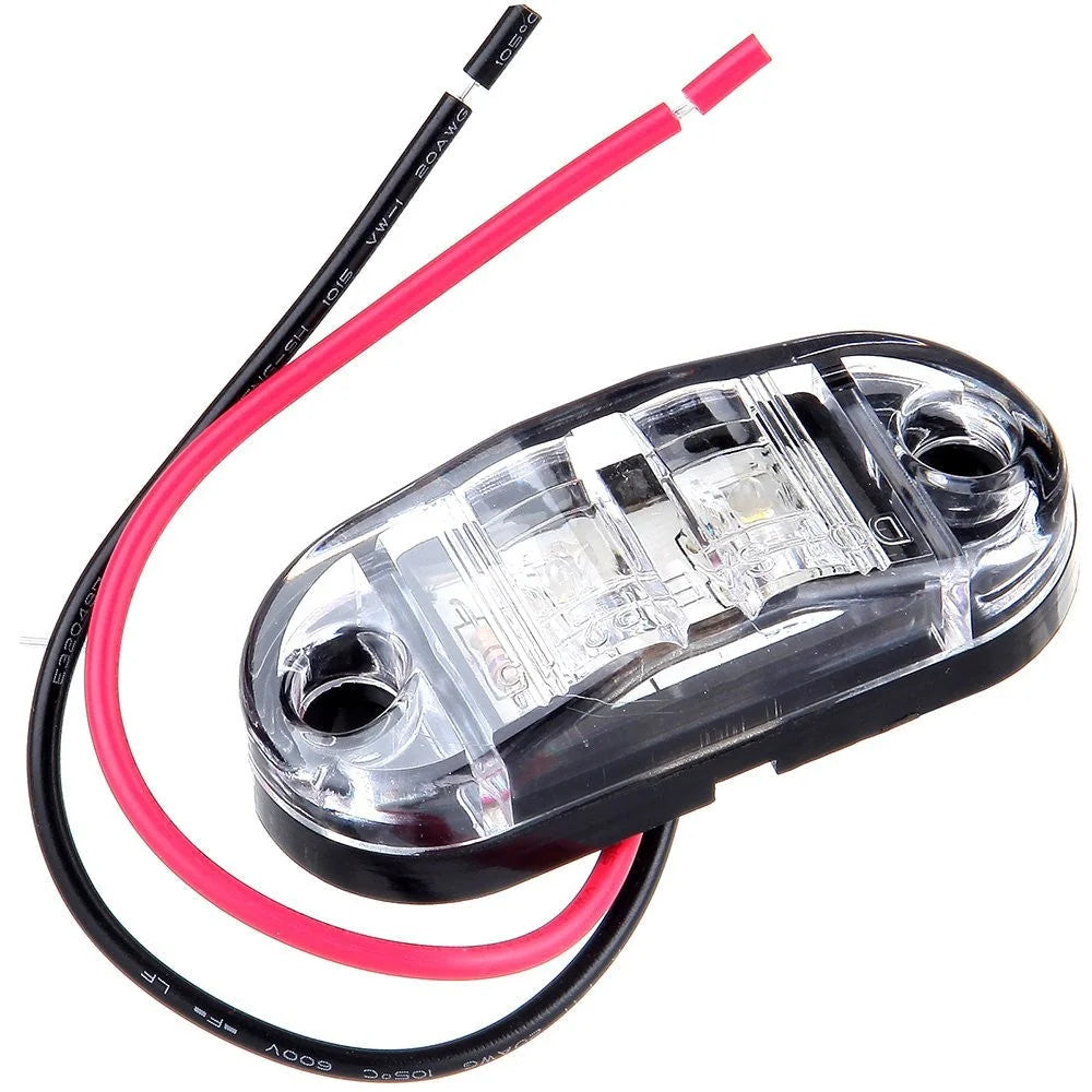 4x White Submersible 6" Rectangle Stop Turn Tail Light Flush Mount&4xSide Marker KOEEP [4]