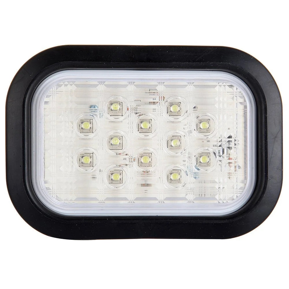 4x White Submersible 6" Rectangle Stop Turn Tail Light Flush Mount&4xSide Marker KOEEP [7]