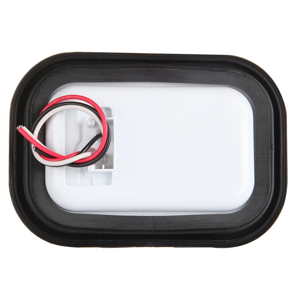 4x White Submersible 6" Rectangle Stop Turn Tail Light Flush Mount&4xSide Marker KOEEP [9]