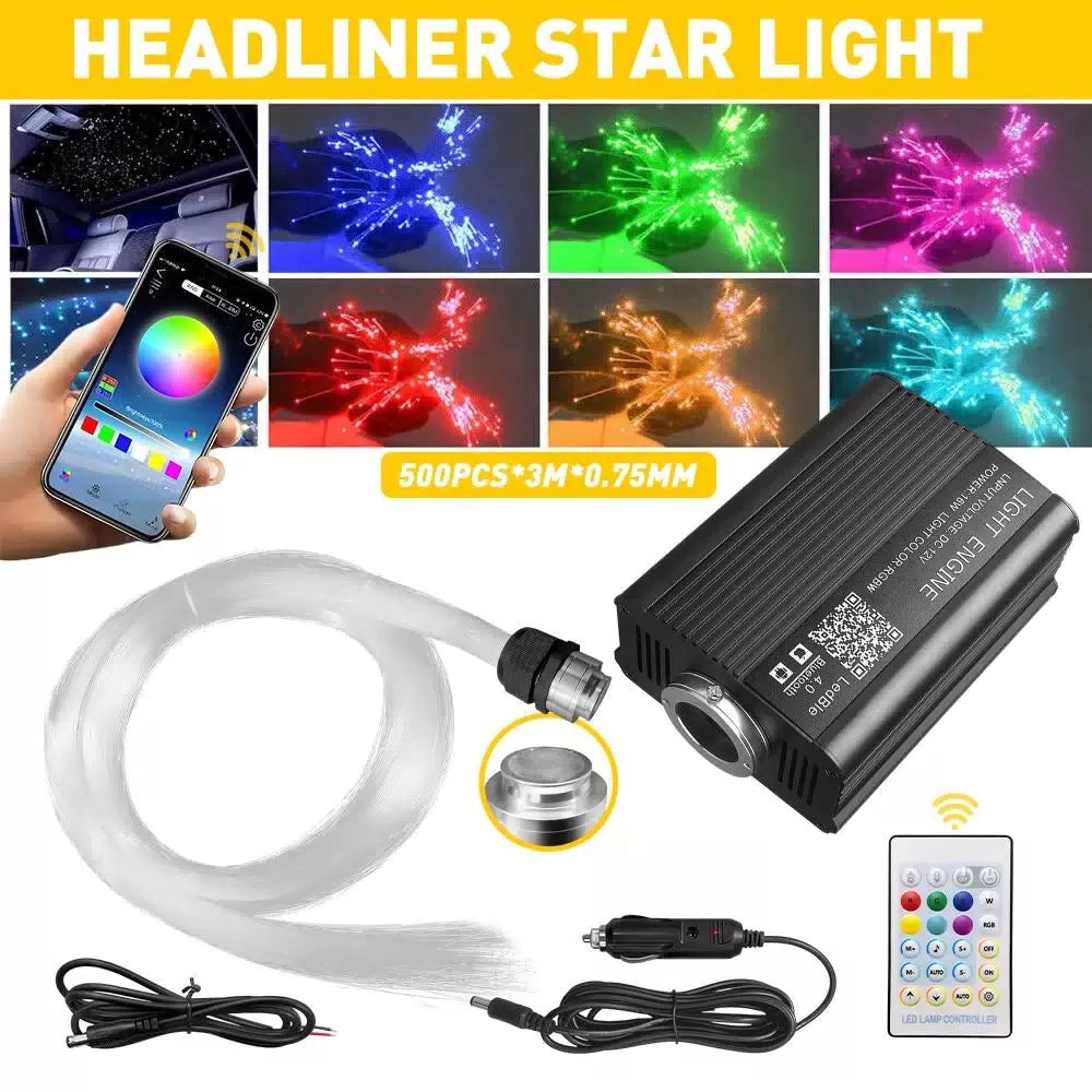 500PCS FIBER OPTIC LIGHTS KIT FOR STAR CEILING SKY RGBW LIGHT ENGINE CAR HOME EA 6B93BC-57 [1]