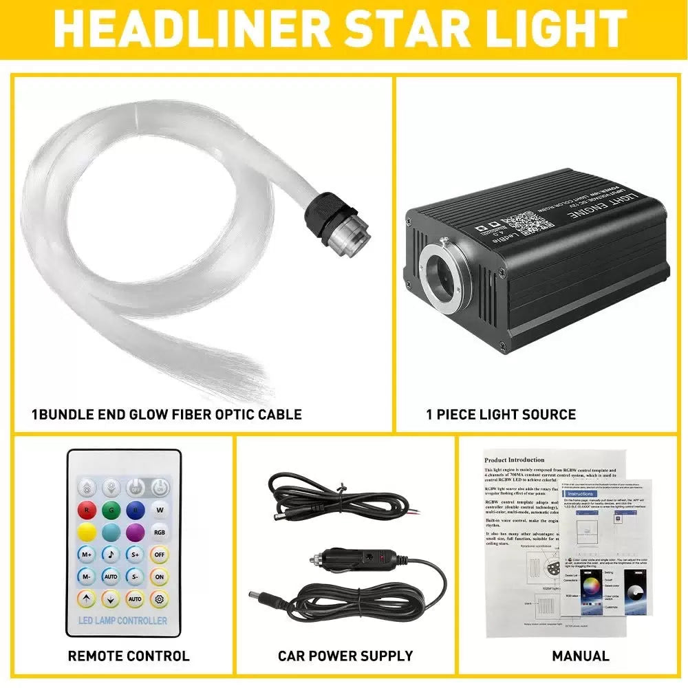 500PCS FIBER OPTIC LIGHTS KIT FOR STAR CEILING SKY RGBW LIGHT ENGINE CAR HOME EA 6B93BC-57 [6]