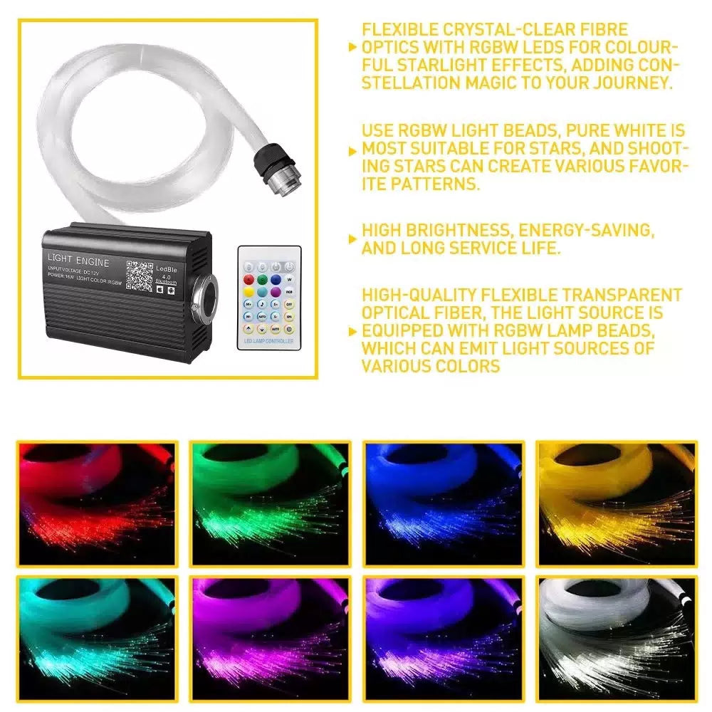 500PCS FIBER OPTIC LIGHTS KIT FOR STAR CEILING SKY RGBW LIGHT ENGINE CAR HOME EA 6B93BC-57 [7]