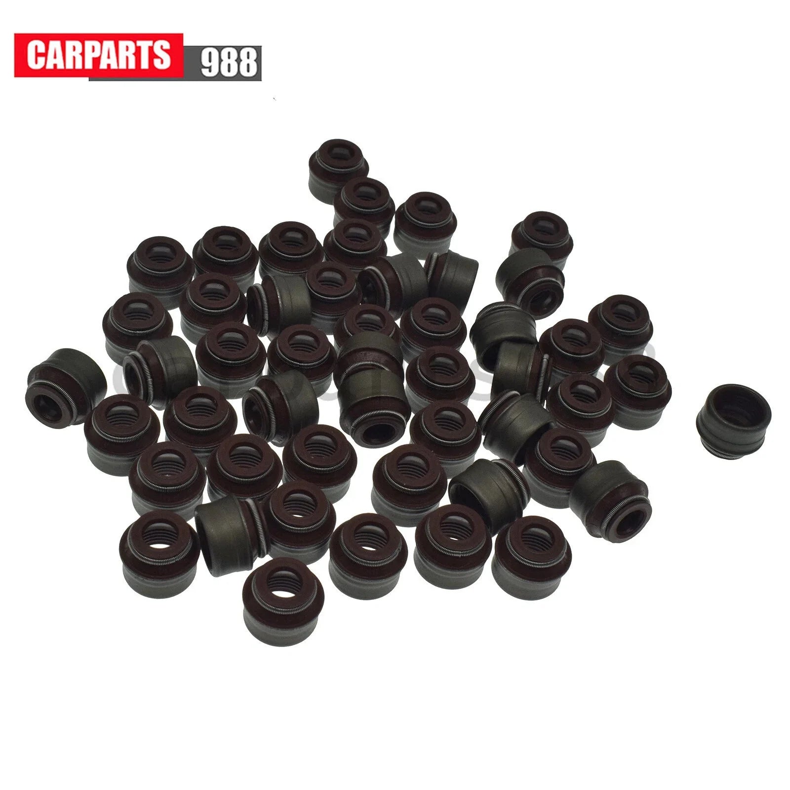 50x Valve Stem Seal 6mm For VW Passat Beetle AUDI A3 A4 A6 A8 Quattro 036109675A 6B93BC-57 [2]