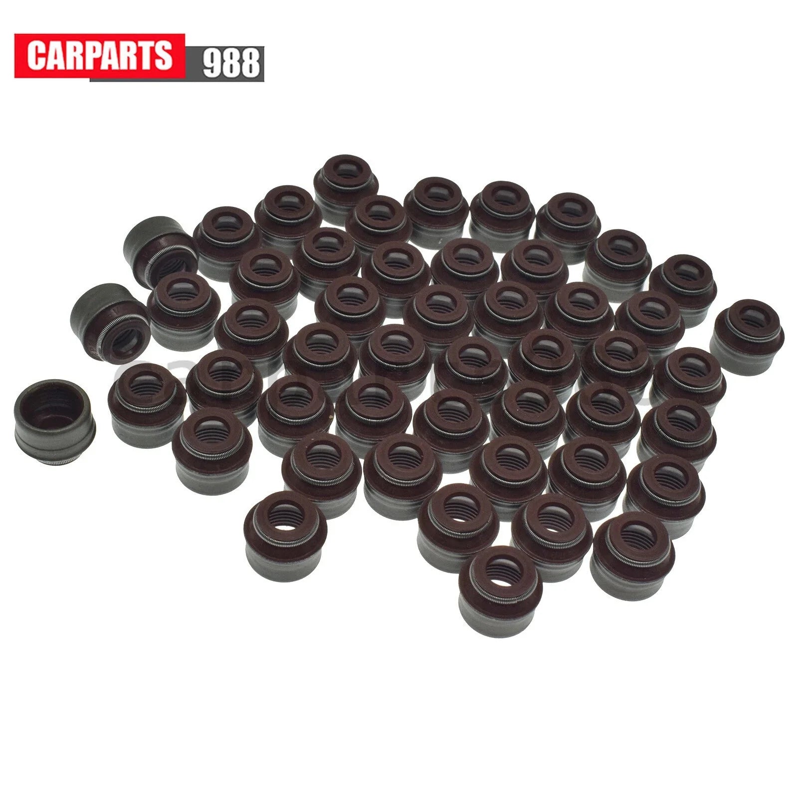 50x Valve Stem Seal 6mm For VW Passat Beetle AUDI A3 A4 A6 A8 Quattro 036109675A 6B93BC-57 [3]