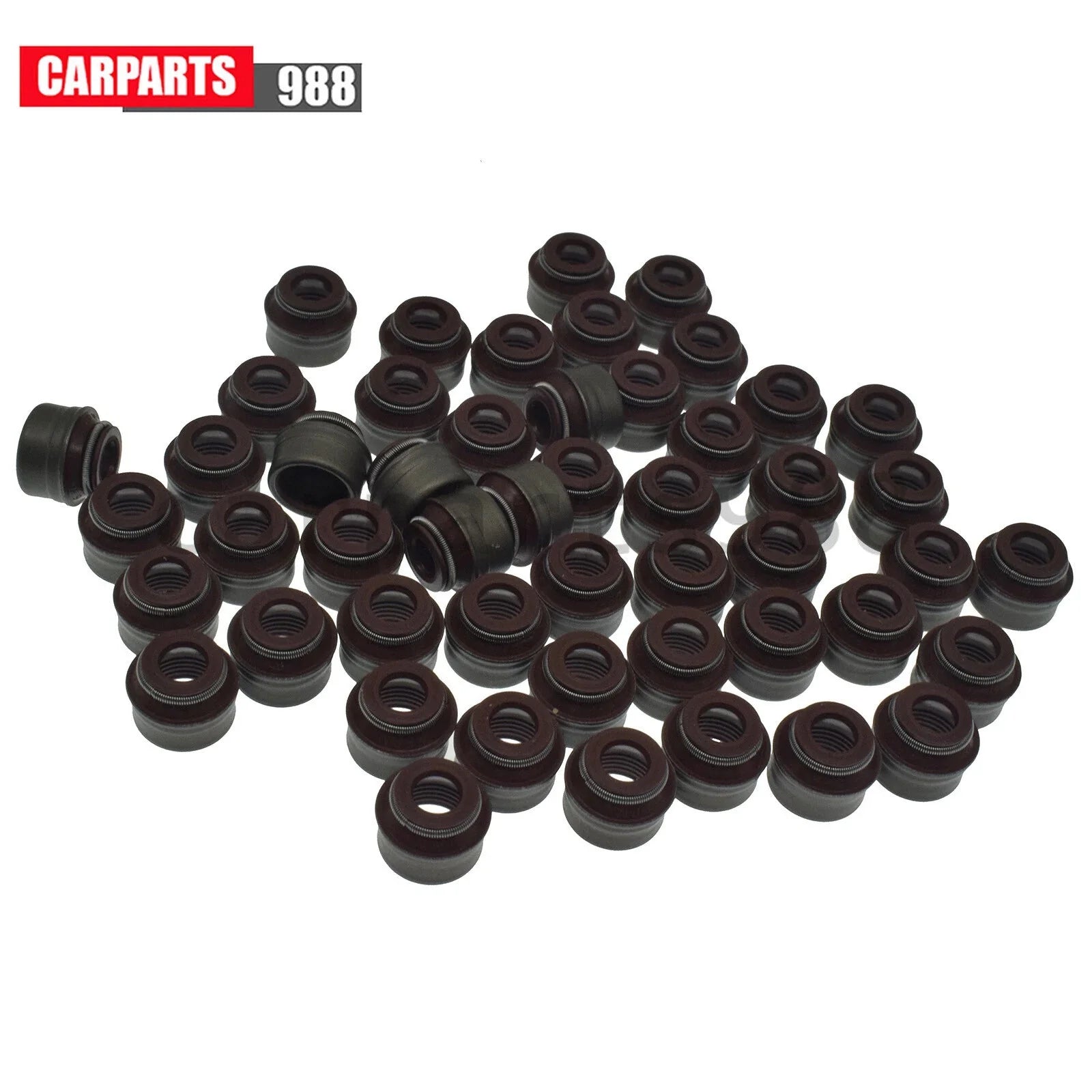 50x Valve Stem Seal 6mm For VW Passat Beetle AUDI A3 A4 A6 A8 Quattro 036109675A 6B93BC-57 [5]