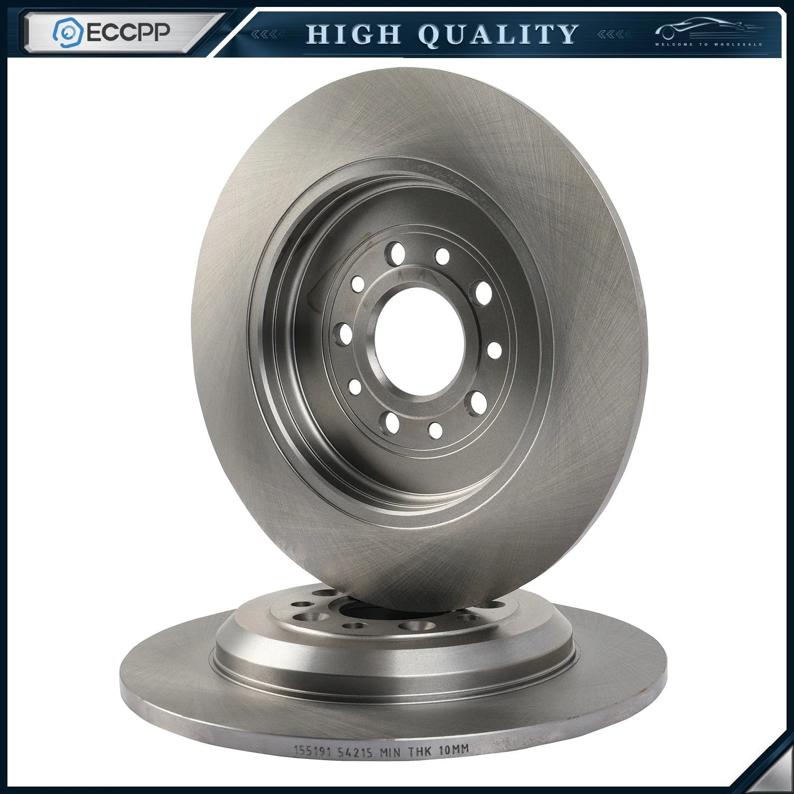 54125 2X Rear Discs Brake Rotors Fits 2011-2014 2015 Ford Edge G3000 Casting KOEEP [1]
