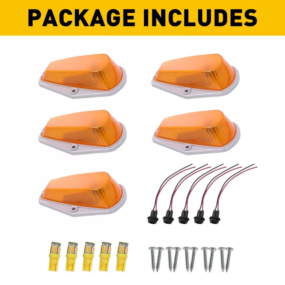 5Pcs For FORD F150 F350 F250 1973-1997 Roof Top Lights Cab Amber Marker Lights 6B93BC-57 [9]