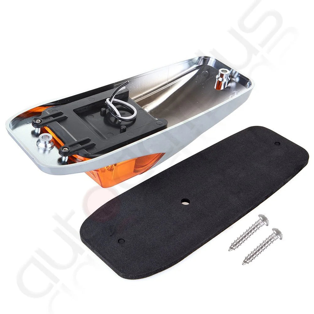 5X Chrome Amber LED Cab Marker Light +8x Red/Amber Side Marker For Truck Trailer KOEEP [7]