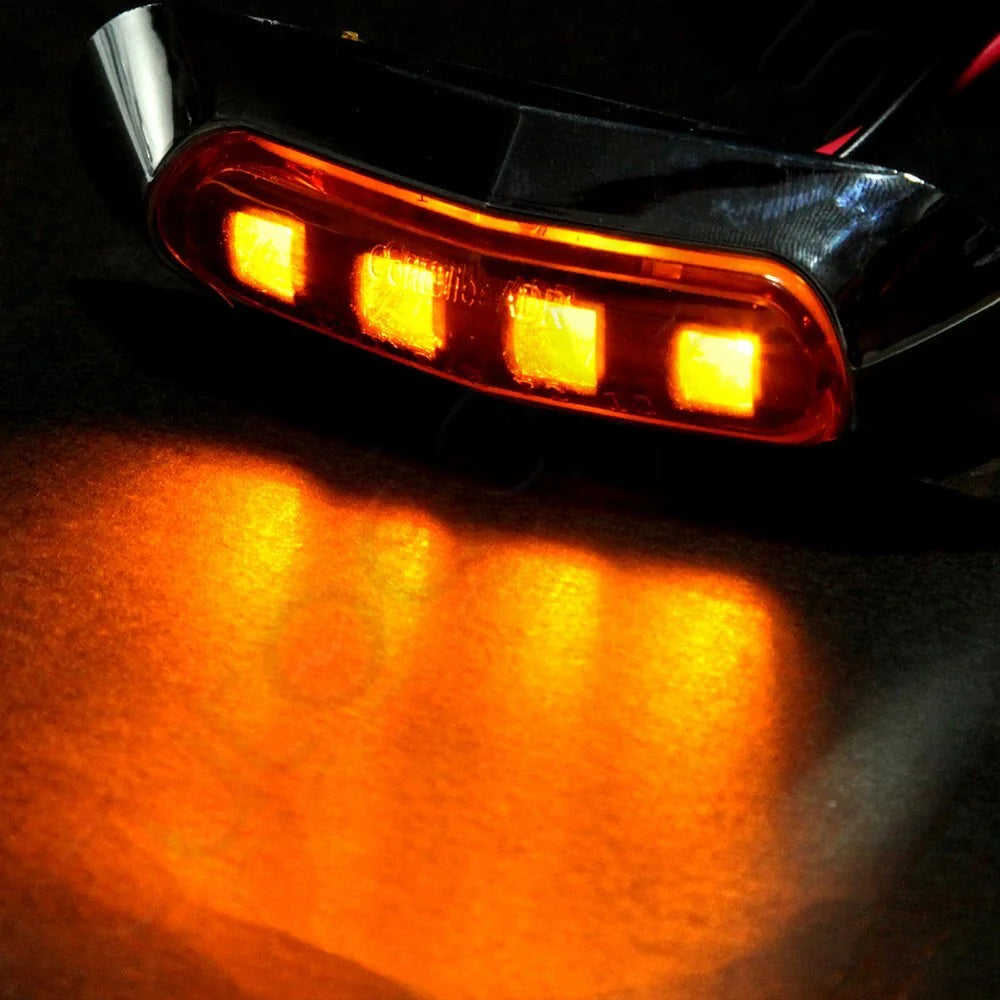 5X Chrome Amber LED Cab Marker Light +8x Red/Amber Side Marker For Truck Trailer KOEEP [9]