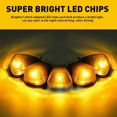 5X LED Amber Marker Roof Cab Lights For 99-16 Ford F250 F350 F450 Super Duty EOA 6B93BC-57 [3]
