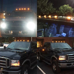 5X LED Amber Marker Roof Cab Lights For 99-16 Ford F250 F350 F450 Super Duty EOA 6B93BC-57 [4]