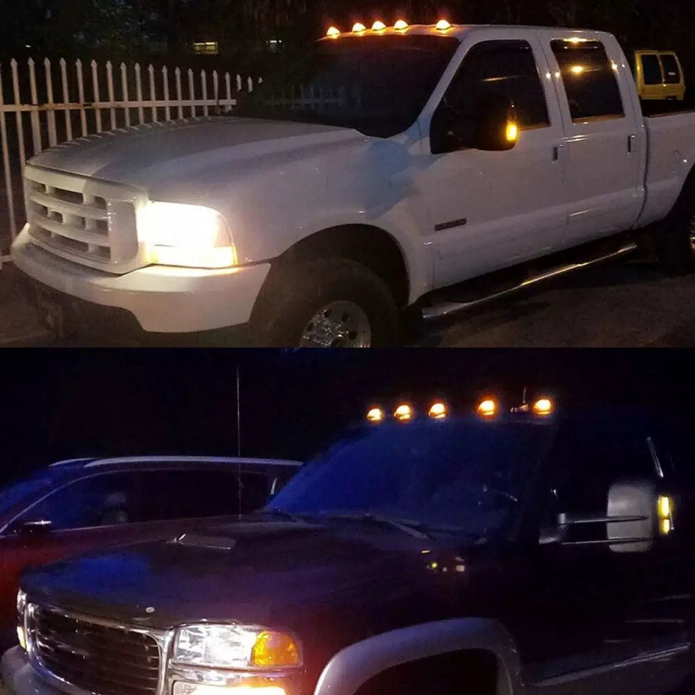 5X LED Amber Marker Roof Cab Lights For 99-16 Ford F250 F350 F450 Super Duty EOA 6B93BC-57 [5]