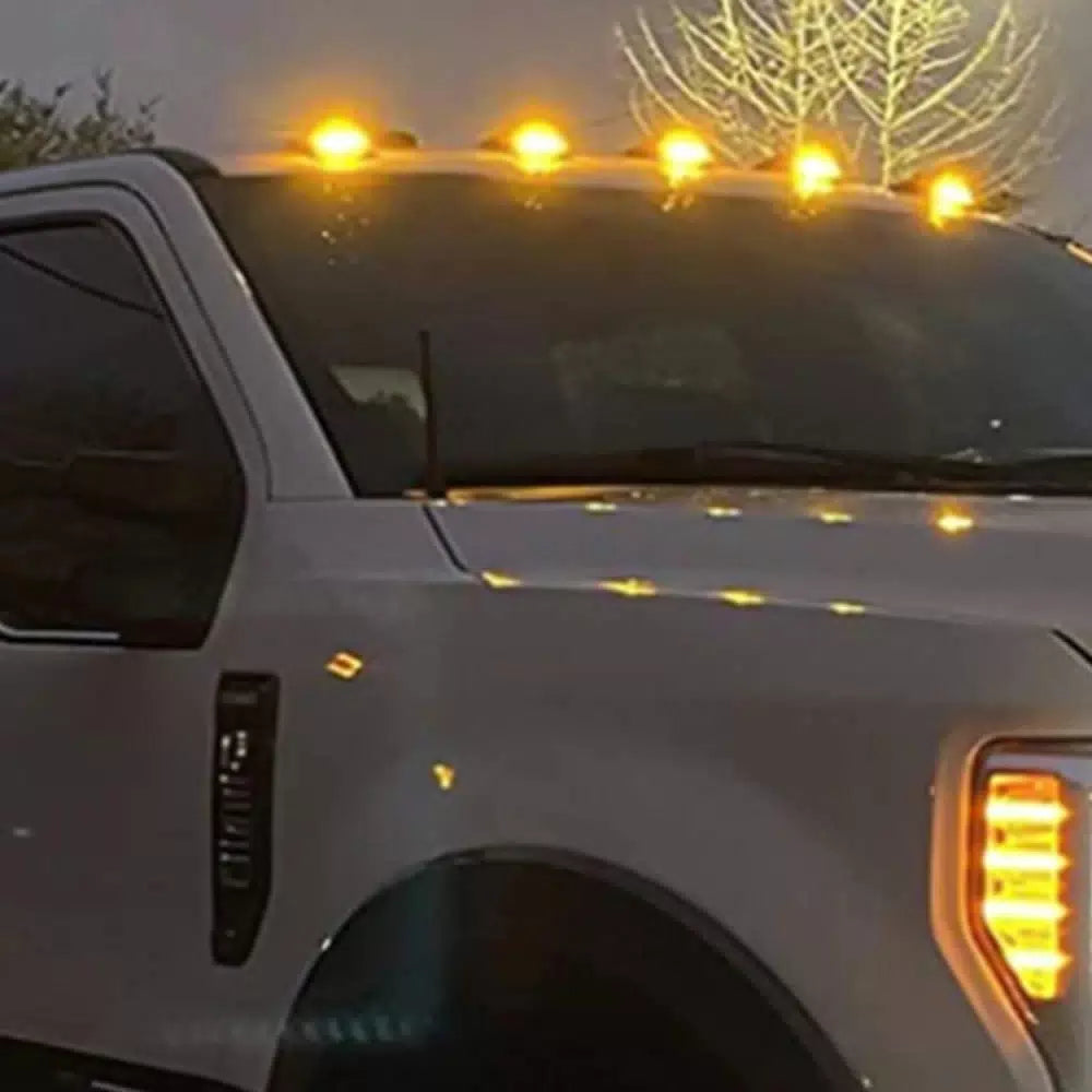 5X LED Amber Marker Roof Cab Lights For 99-16 Ford F250 F350 F450 Super Duty EOA 6B93BC-57 [6]